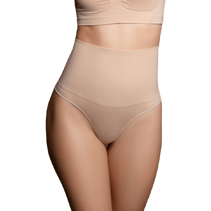 BYE-BRA - NAHTLOSER GÜRTEL STIL TANGA BEIGE GRÖSSE S - INTIM SPACE Online Sexshop