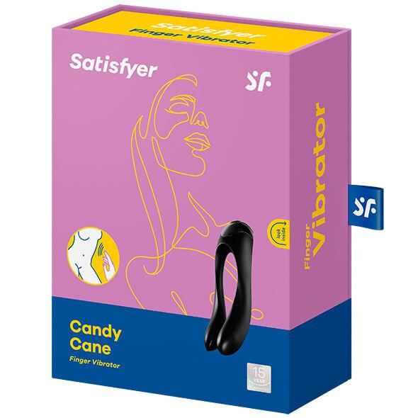 SATISFYER - CANDY CANE FINGERVIBRATOR SCHWARZ - INTIM SPACE Online Sexshop