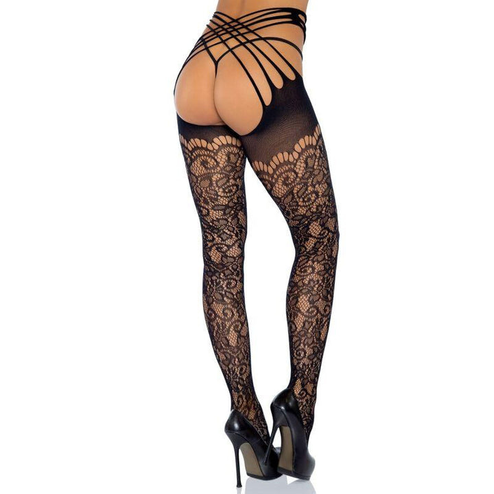 LEG AVENUE - WRAP AROUND CROTHLESS TIGHTS, EINE GRÖSSE - INTIM SPACE Online Sexshop