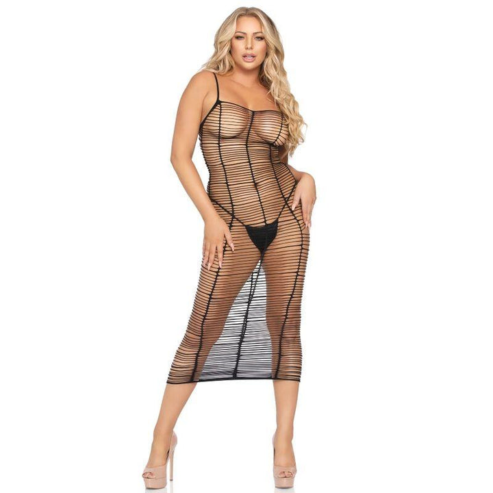 LEG AVENUE - HORIZONTALES NETZ-MAXIKLEID, EINE GRÖSSE - INTIM SPACE Online Sexshop