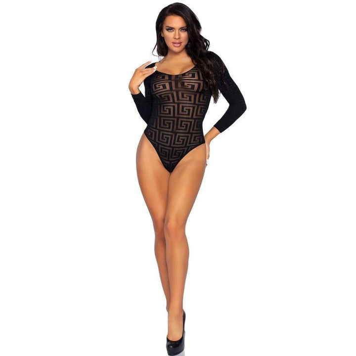 LEG AVENUE - MOSAIC SNAP CROTH BODYSUIT, EINE GRÖSSE - INTIM SPACE Online Sexshop