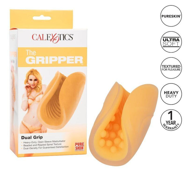 CALEXOTICS - BEADED GRIP MASTURBATOR ORANGE - INTIM SPACE Online Sexshop