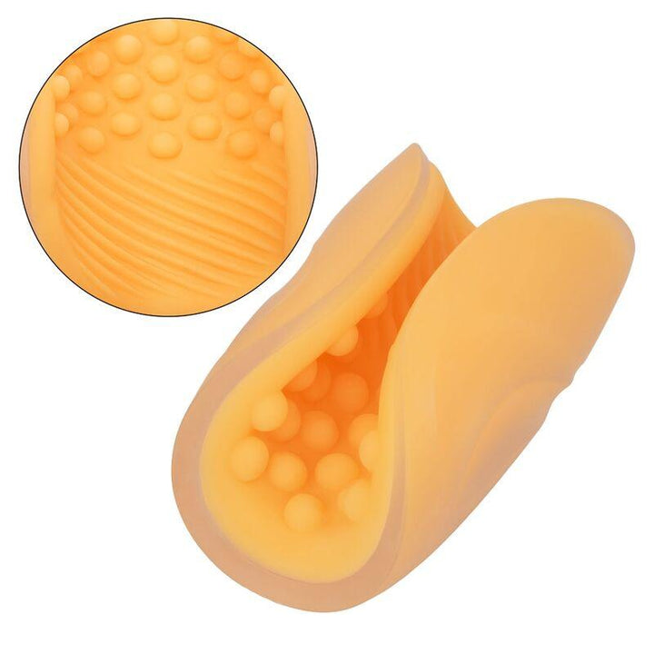 CALEXOTICS - BEADED GRIP MASTURBATOR ORANGE - INTIM SPACE Online Sexshop