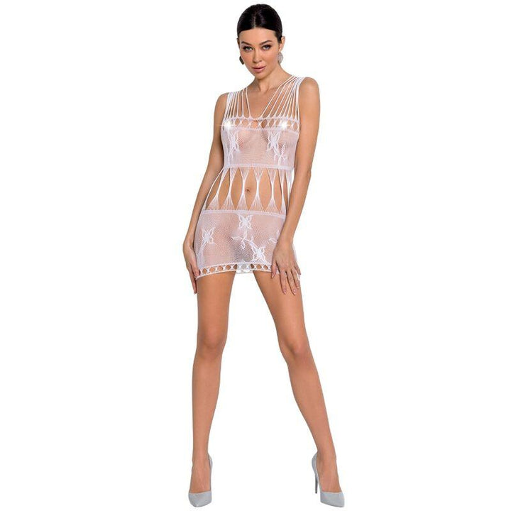 PASSION - WOMAN BS090 WEISSER BODYSTOCKING, EINE GRÖSSE - INTIM SPACE Online Sexshop