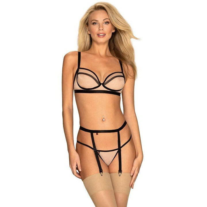 OBSESSIVE - NUDELIA SET DREITEILIG L/XL - INTIM SPACE Online Sexshop