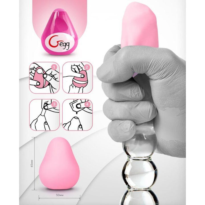 G-VIBE - WIEDERVERWENDBARER TEXTURIERTER MASTURBATOR EI ROSA - INTIM SPACE Online Sexshop