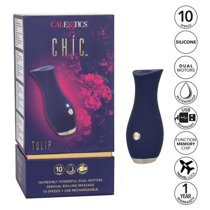 CALEXOTICS - CHIC TULPE MASSAGER BLAU - INTIM SPACE Online Sexshop