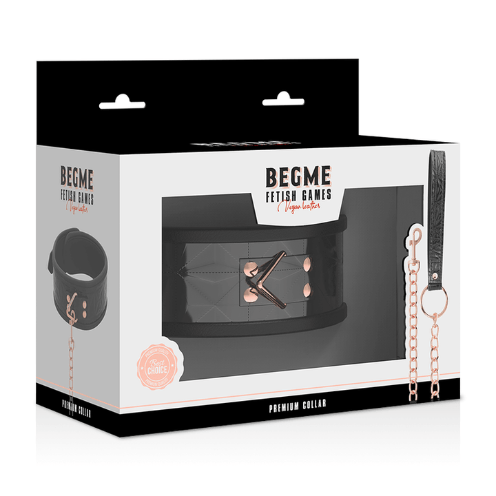 BEGME - BLACK EDITION PREMIUM VEGANER LEDERHALSBAND - INTIM SPACE Online Sexshop