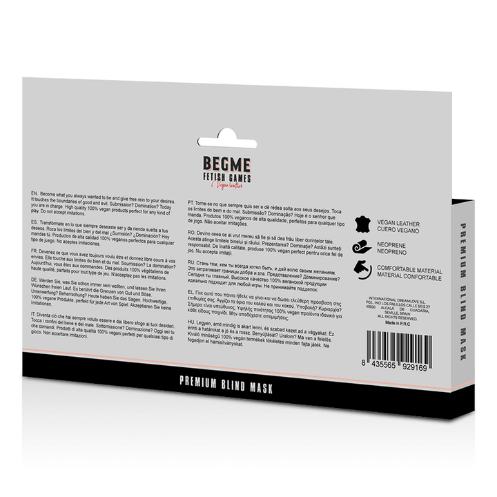 BEGME - RED EDITION PREMIUM BLINDMASKE MIT NEOPRENFUTTER - INTIM SPACE Online Sexshop