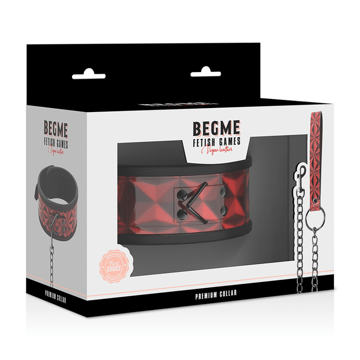 BEGME - RED EDITION PREMIUM VEGANES LEDERHALSBAND MIT NEOPRENFUTTER - INTIM SPACE Online Sexshop