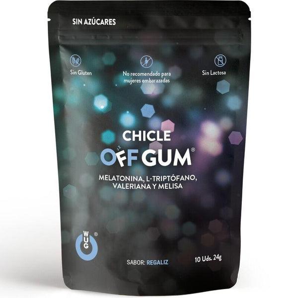 WUG GUM - OFF VALERIAN, TRYPTOPHAN, LEMON BALM AND MELATONIN 10 UNITS - INTIM SPACE Online Sexshop