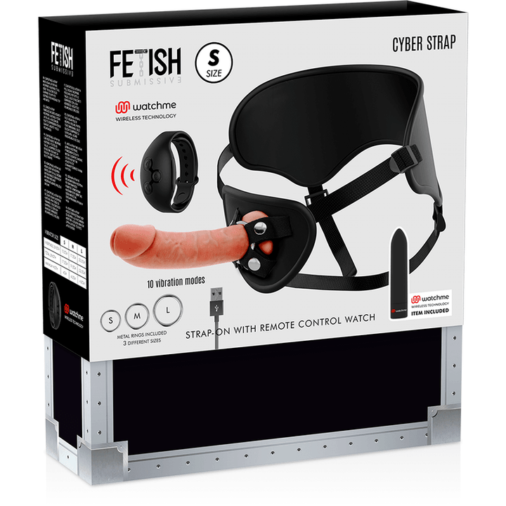 FETISH SUBMISSIVE CYBER STRAP - GURT MIT DILDO- UND BULLET-FERNBEDIENUNGS-UHRENTECHNOLOGIE - INTIM SPACE Online Sexshop