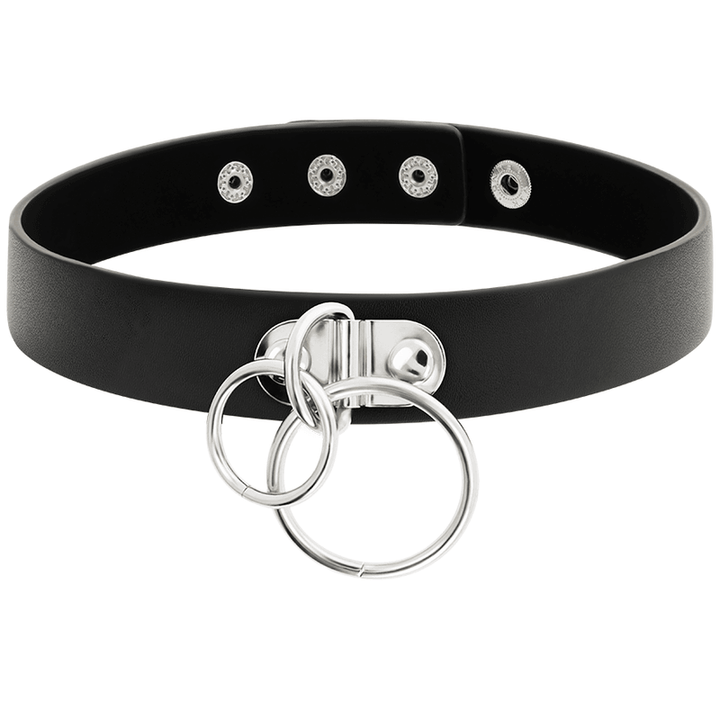 COQUETTE CHIC DESIRE - DOPPELRING-HALSBAND AUS VEGANEM LEDER - INTIM SPACE Online Sexshop