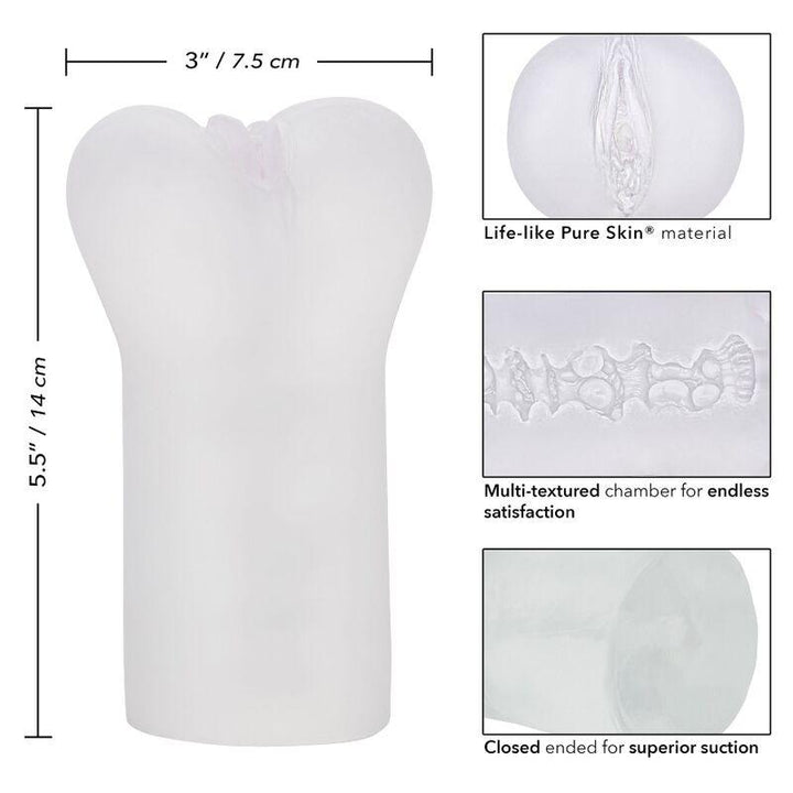 CALEXOTICS - BOUNDLESS VULVA STROKER TRANSPARENT - INTIM SPACE Online Sexshop