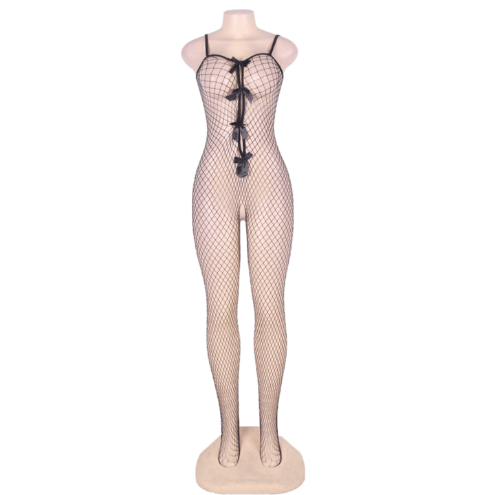 QUEEN LINGERIE - BODYSTOCKING MIT BAND MIT AUSSCHNITT S/L - INTIM SPACE Online Sexshop