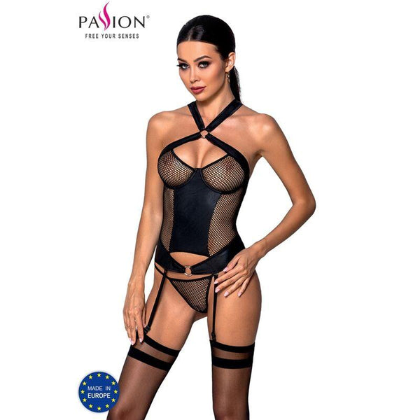 PASSION - AMANDA KORSETT ÖKOLOGISCHES LEDER L/XL - INTIM SPACE Online Sexshop