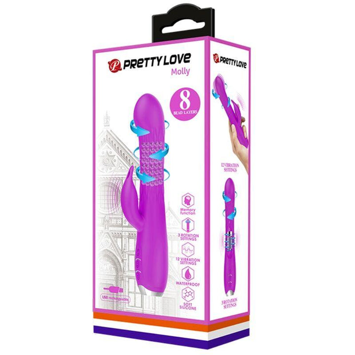 PRETTY LOVE - MOLLY VIBRATOR MIT WIEDERAUFLADBARER ROTATION - INTIM SPACE Online Sexshop