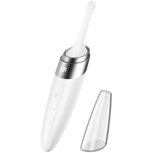 SATISFYER - TWIRLING DELIGHT CLIT TIP VIBRATOR WEISS - INTIM SPACE Online Sexshop