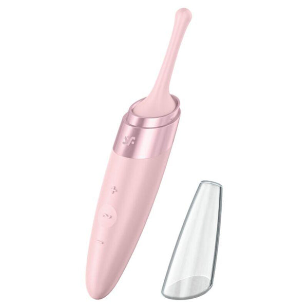 SATISFYER - TWIRLING DELIGHT CLIT TIP VIBRATOR ROSA - INTIM SPACE Online Sexshop