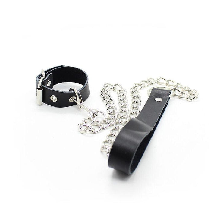 OHMAMA FETISH - PENIS-HALSKETTE UND LEDERARMBAND MIT METALLKETTE - INTIM SPACE Online Sexshop