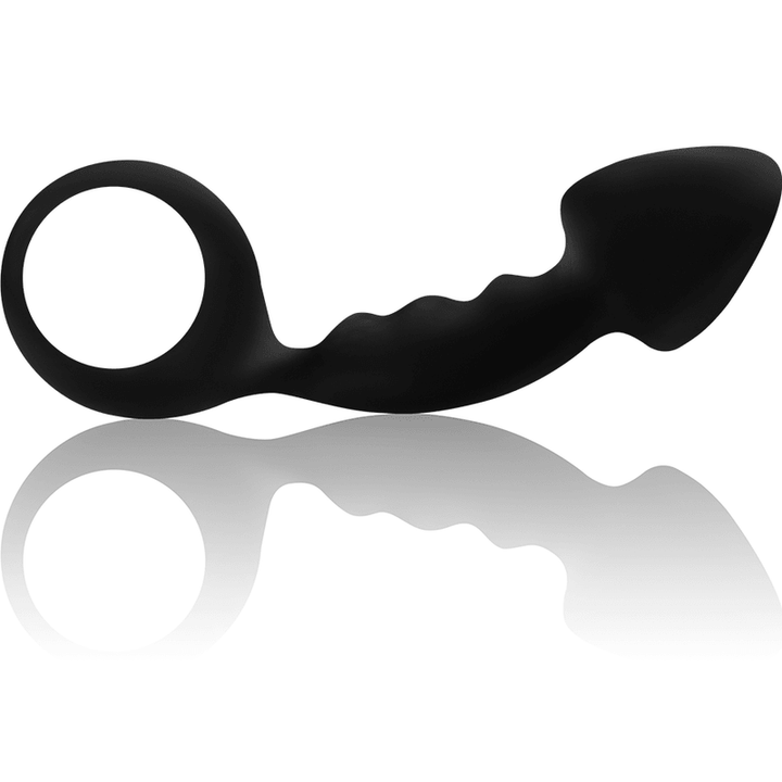 OHMAMA - GERIPPTER ANALPLUG MIT RING - INTIM SPACE Online Sexshop