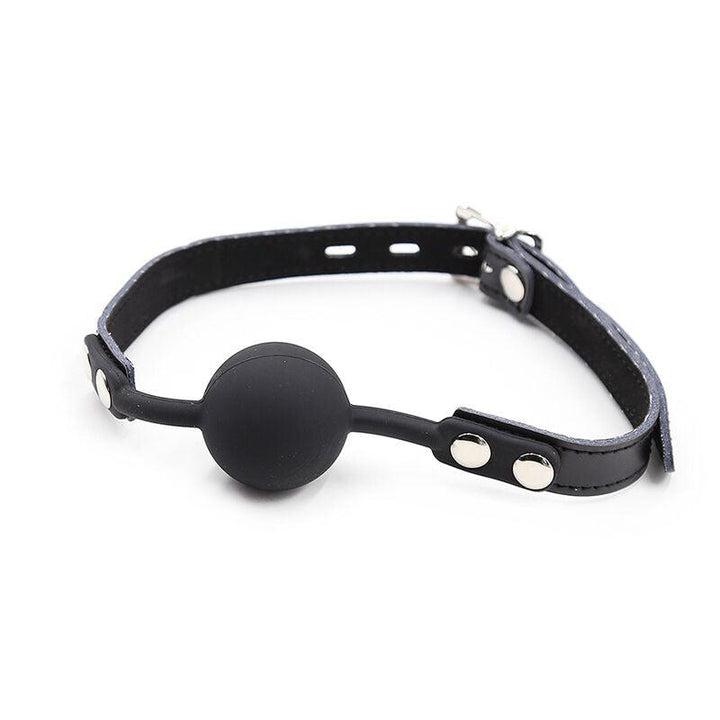 OHMAMA FETISH - SILIKON-BALLGAG MIT LEDERGÜRTEL (VORHÄNGESCHLOSS INKLUSIVE) - INTIM SPACE Online Sexshop