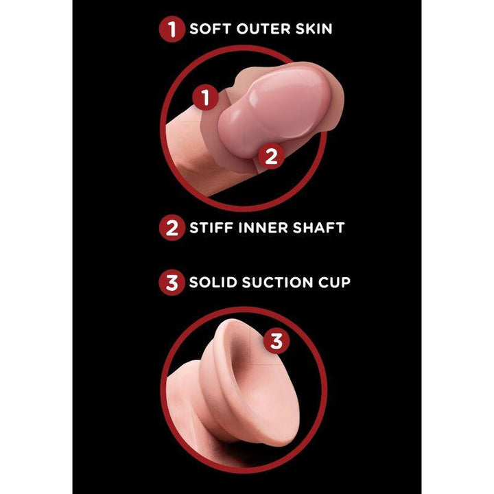 KING COCK - PLUS 3D DILDO SWINGING BALLS 12.7 CM - INTIM SPACE Online Sexshop