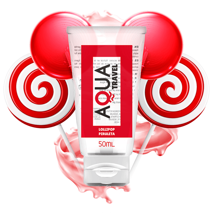 AQUA TRAVEL - LOLLIPOP FLAVOUR SCHMIERMITTEL AUF WASSERBASIS - 50 ML - INTIM SPACE Online Sexshop