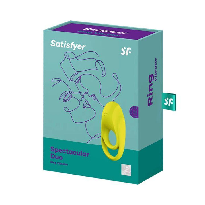 SATISFYER - SPECTACULAR DUO RING VIBRATOR GELB - INTIM SPACE Online Sexshop