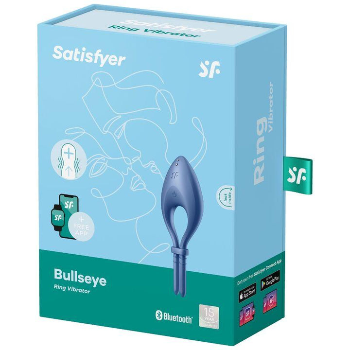 SATISFYER - BULLSEYE RING VIBRATOR APP BLAU - INTIM SPACE Online Sexshop