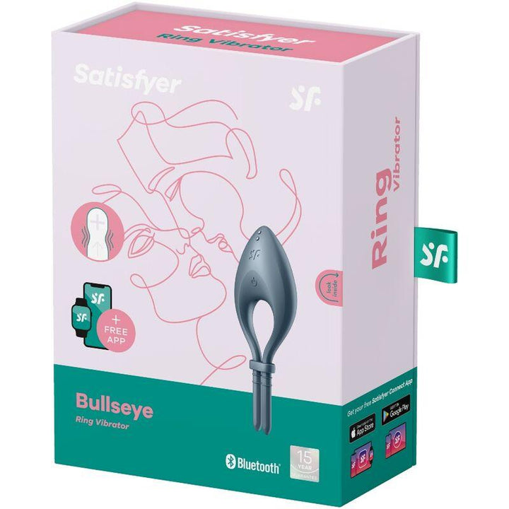 SATISFYER - BULLSEYE RING VIBRATOR APP GRAU - INTIM SPACE Online Sexshop