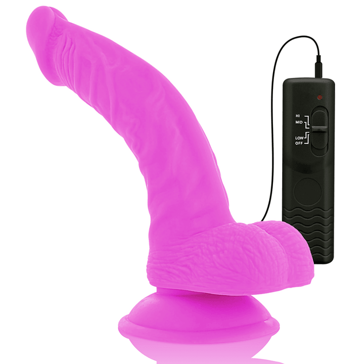 DIVERSIA - FLEXIBLER VIBRIERENDER DILDO LILA 21.5 CM -O- 4.5 CM - INTIM SPACE Online Sexshop