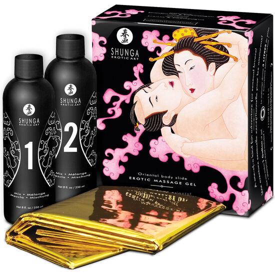 SHUNGA - ORIENTALISCHES KÖRPER-ZU-KÖRPER-EROTISCHES MASSAGEGEL ERDBEER UND CAVA - INTIM SPACE Online Sexshop