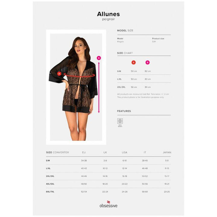 OBSESSIVE - ALLUNES PEIGNOIR XXL/XXXL - INTIM SPACE Online Sexshop