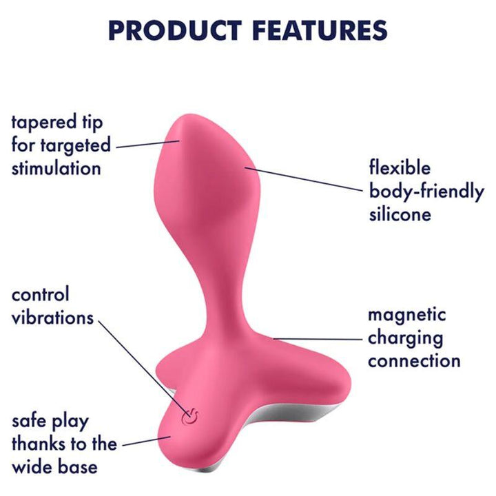 SATISFYER - GAME CHANGER PLUG VIBRATOR ROSA - INTIM SPACE Online Sexshop