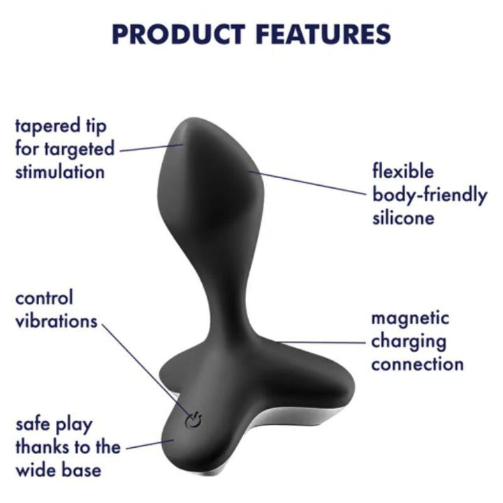 SATISFYER - GAME CHANGER PLUG VIBRATOR SCHWARZ - INTIM SPACE Online Sexshop