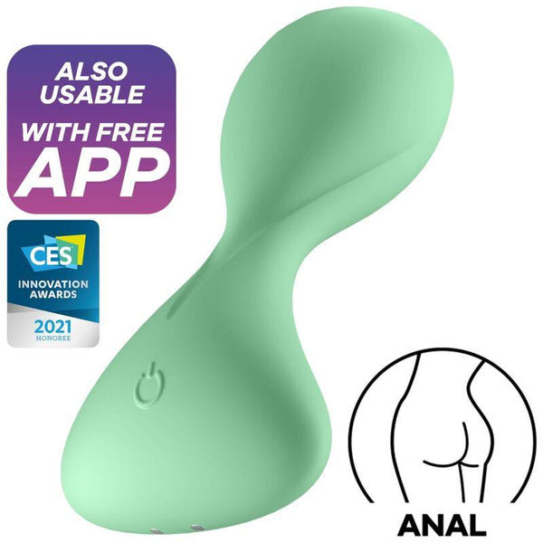 SATISFYER - TRENDSETTER VIBRATIONSPLUGAPP GRÜN - INTIM SPACE Online Sexshop