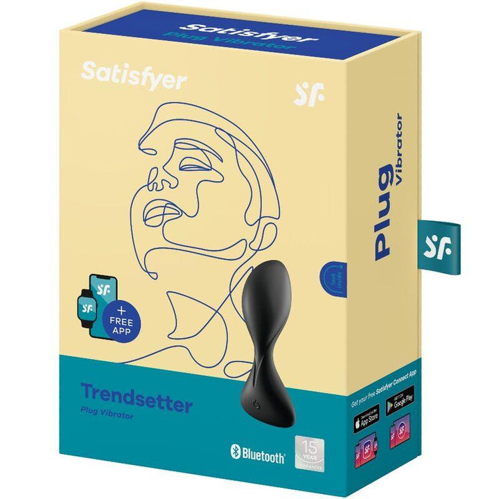 SATISFYER - TRENDSETTER VIBRIERENDE PLUGAPP SCHWARZ - INTIM SPACE Online Sexshop