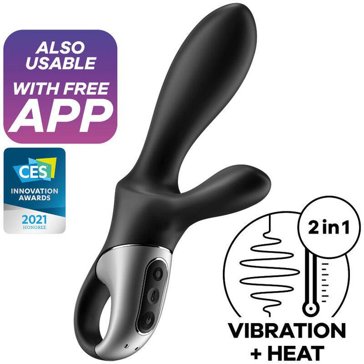 SATISFYER - HEAT CLIMAX+ ANAL VIBRATOR APP SCHWARZ - INTIM SPACE Online Sexshop