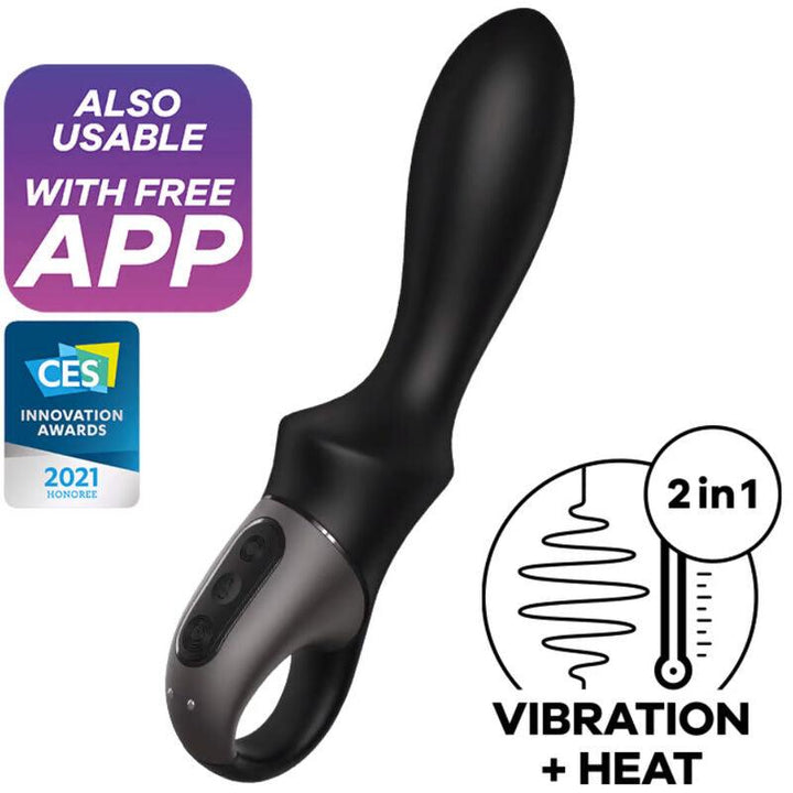 SATISFYER - HEAT CLIMAX ANAL VIBRATOR APP SCHWARZ - INTIM SPACE Online Sexshop