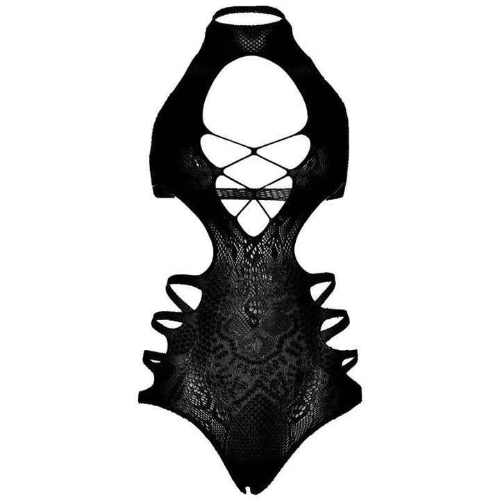 LEG AVENUE - CUT OUT STRAPPY BODYSUIT EINE GRÖSSE - SCHWARZ - INTIM SPACE Online Sexshop