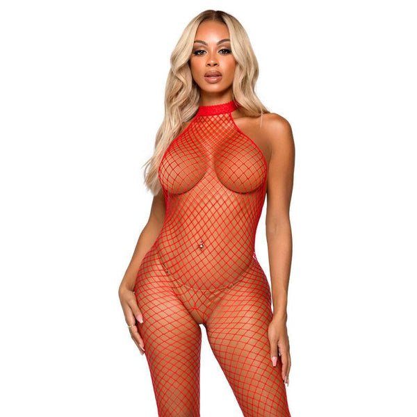 LEG AVENUE - LE FRIVOLE BODYSTOCKING - RACER-HALS, EINE GRÖSSE ROT - INTIM SPACE Online Sexshop