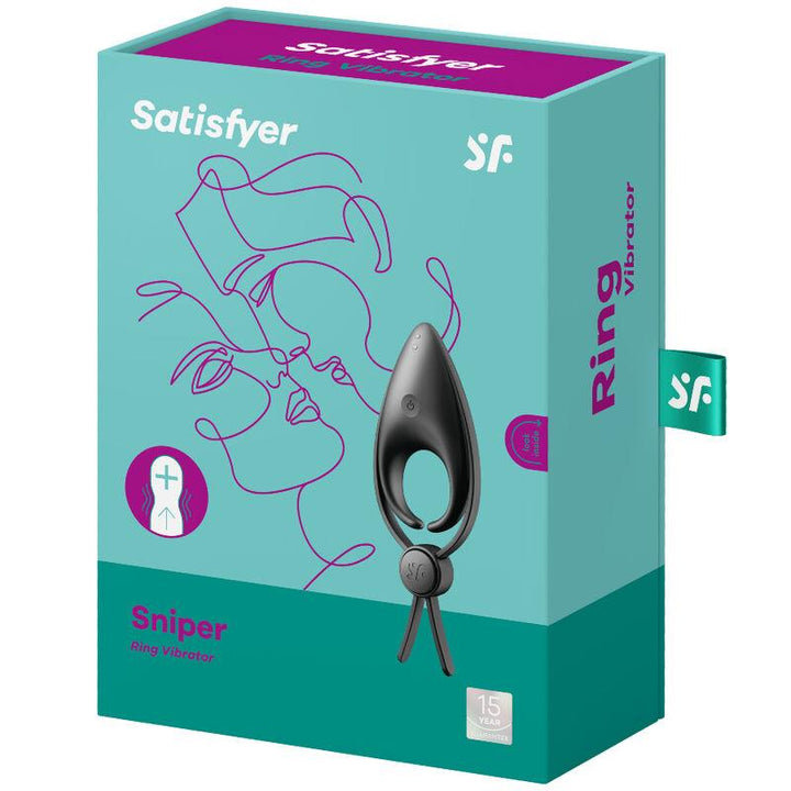 SATISFYER - SNIPER RINGVIBRATOR SCHWARZ - INTIM SPACE Online Sexshop