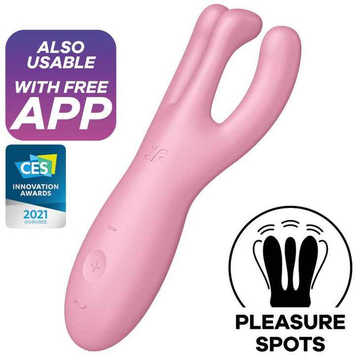 SATISFYER - THREESOME - VIBRATORAPP ROSA - INTIM SPACE Online Sexshop