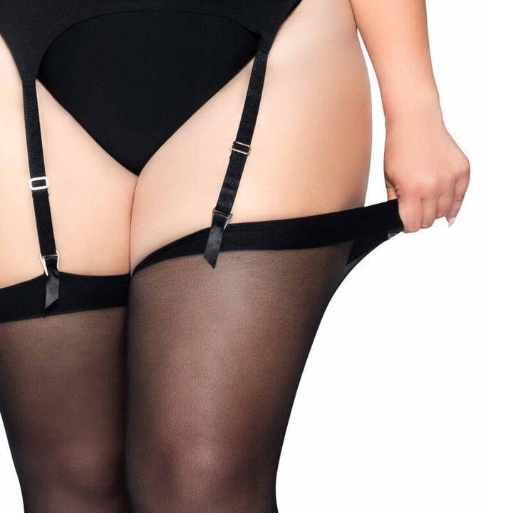 LEG AVENUE - SCHWARZE STRUMPFHOSE PLUS - INTIM SPACE Online Sexshop