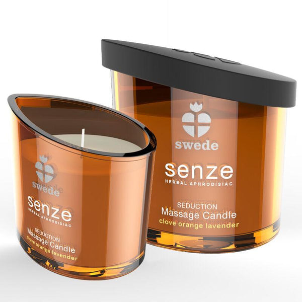 SWEDE - SENZE SEDUCTION MASSAGEKERZE - NELKE, ORANGE, LAVENDEL - INTIM SPACE Online Sexshop