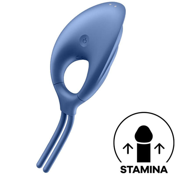 SATISFYER - SWORDSMAN RINGVIBRATOR BLAU - INTIM SPACE Online Sexshop