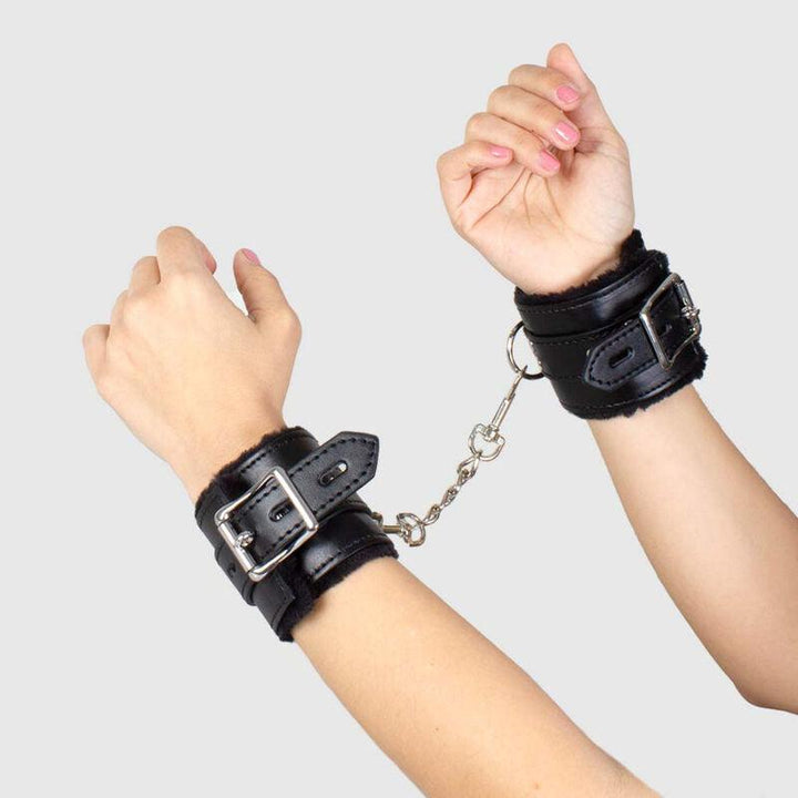 SECRETPLAY - SCHWARZE BONDAGE-HANDSCHELLEN BDSM-KOLLEKTION - INTIM SPACE Online Sexshop