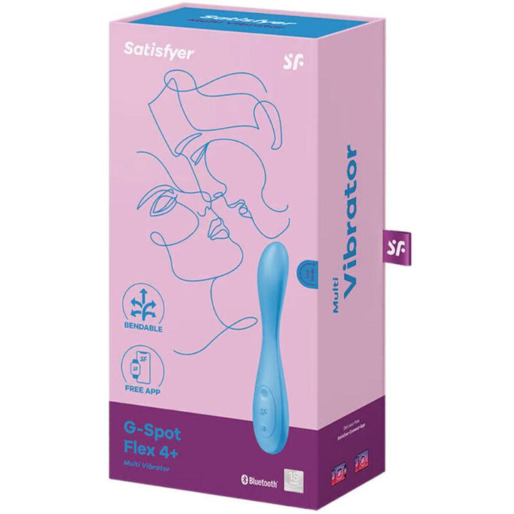 SATISFYER - G-SPOT FLEX 4+ MULTI VIBRATOR APP BLAU - INTIM SPACE Online Sexshop