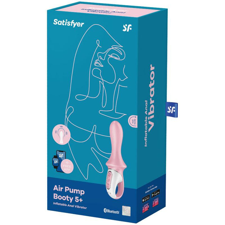 SATISFYER - AIR PUMP BOOTY 5+ AUFBLASBARER ANALVIBRATOR ROSA - INTIM SPACE Online Sexshop